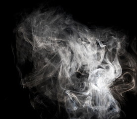 Smoke on black background