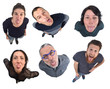 © Curto - group of people sticking out her tongue on white