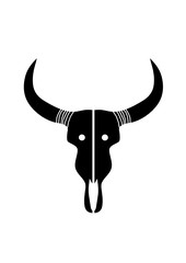 Poster - Bull skull vector icon