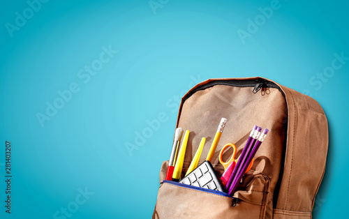 School Backpack And Free Space For Your Decoration Buy