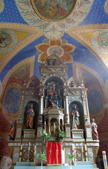 Main altar in the Church of Birth of Virgin Mary in Sveta Marija pod Okicem, Croatia