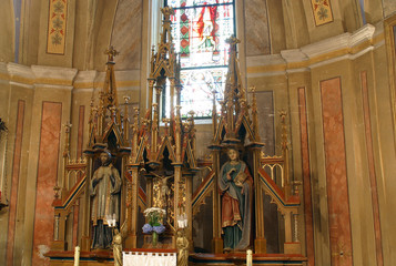 Main altar in the Saint Nicholas Church in Bistra, Croatia