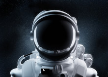 Close Up Of An Astronaut Helmet