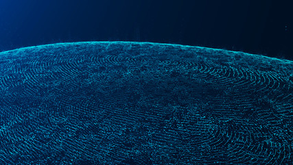Big data visualization. Data technology background. Abstract background. 3d rendering. Data array visual concept. Equalizer for music