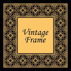 Wall Mural - Decorative vintage modern art deco frame and border