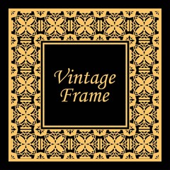 Wall Mural - Decorative vintage modern art deco frame and border