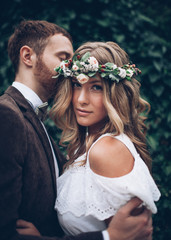Wall Mural - beautiful wedding couple