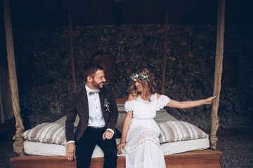 Wall Mural - beautiful wedding couple