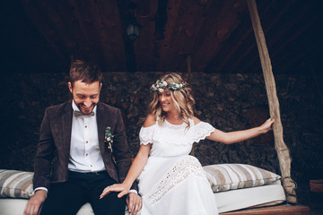 Wall Mural - beautiful wedding couple