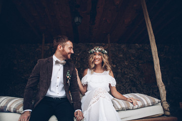 Wall Mural - beautiful wedding couple