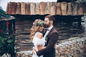 Wall Mural - beautiful wedding couple