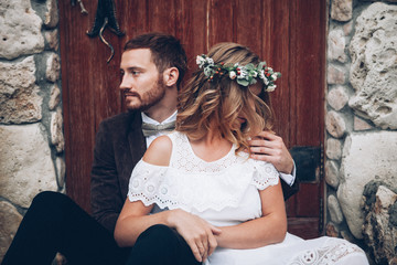 Wall Mural - beautiful wedding couple