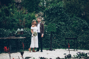 Wall Mural - beautiful wedding couple