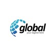 © SUPERGHONAM - world  global logo design vector template.Creative globe symbol for business company