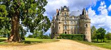 Famous Castles Of Loire Valley - Beautiful Romantic Chateau De Brissac, Landmarks Of France