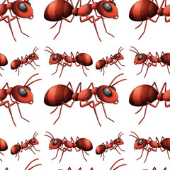 Seamless pattern tile cartoon with ants