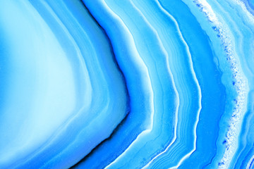  Hintergrund blauer Achat, Scheibe durchscheinend, Makro Nahaufnahme Mineralien und Heilsteine