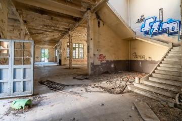 Wall Mural - Old abandoned factory with graffiti