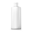 Vector 3d realistic white plastic shampoo bottle. Mock-up for product package branding.