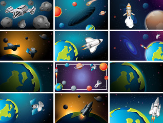 Wall Mural - huge space scene set