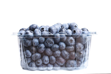 Wall Mural - blueberries in plastic packaging