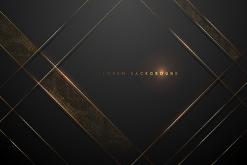 Wall Mural - black and gold abstract background