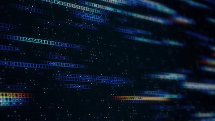 Wall Mural - futuristic digital streaming data of cyber information