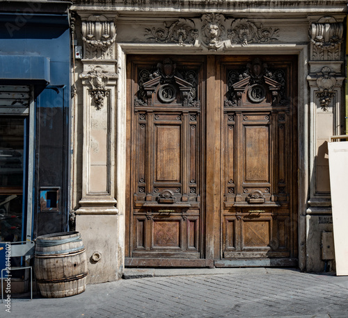 Old Wooden Door Gorgeous Antique Double Door Entrance Of Baroque