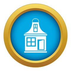 Wall Mural - Small house icon blue vector isolated on white background for any design