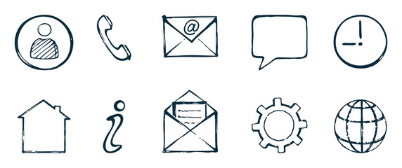 communication icons set.