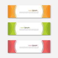 Wall Mural - set of abstract design banner template.