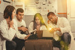© JackF - Young adults in escape room stylized as underground shelter