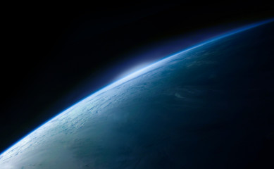 Aufkleber - Planet Earth in dark outer space. Civilization. Elements of this image furnished by NASA