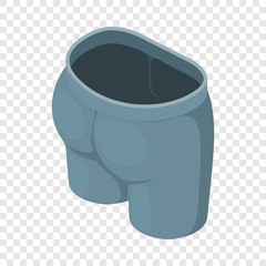 Poster - Gray jeans icon. Isometric illustration of gray jeans vector icon for web