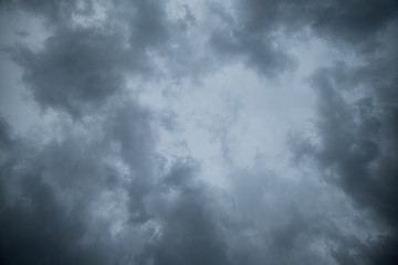 Wall Mural - Abstract texture background of Dark sky with storm clouds.