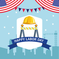 Poster - labor day usa celebration cartoon