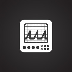 Measuring tool icon on background for graphic and web design. Simple illustration. Internet concept symbol for website button or mobile app.