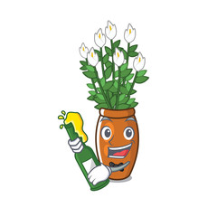 Poster - With beer peace lily isolated with the mascot