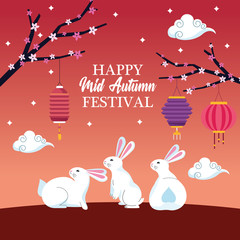 Sticker - mid autumn chinese festival cartoon