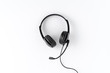 © One Pixel Studio - Customer service headset on white background. Call center concept