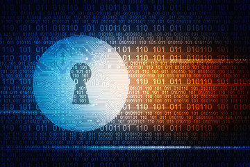 2d digital abstract technology digital future cyber security key