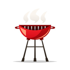 Wall Mural - Barbecue grill vector isolated illustration