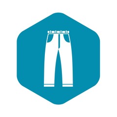 Canvas Print - Jeans icon. Simple illustration of jeans vector icon for web