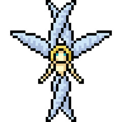 Sticker - vector pixel art angel