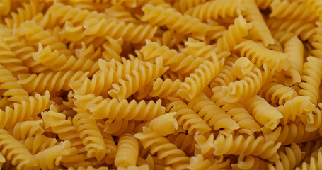 Canvas Print - Heap of fusilli close up