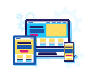 Template of header for a web site for web design and development