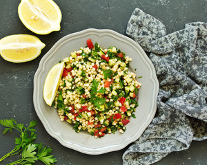 Wall Mural - Taboulet salad with bulgur. Eastern cuisine.