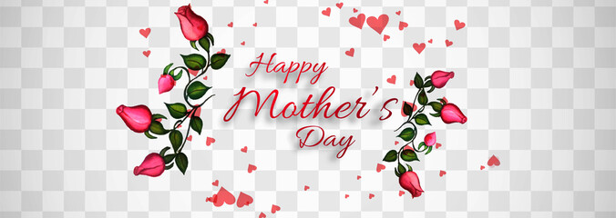 Wall Mural - Happy mother's day beautiful banner template design