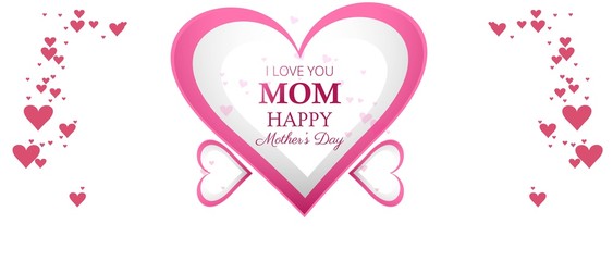 Wall Mural - Beautiful banner happy mother's day card background