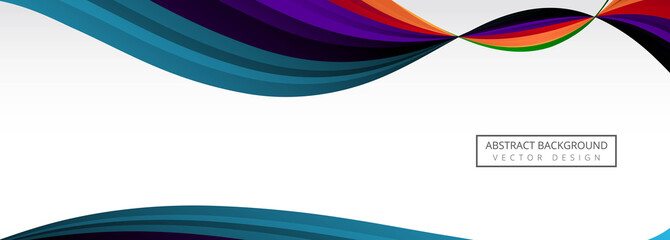 Wall Mural - Abstract wave banner template background